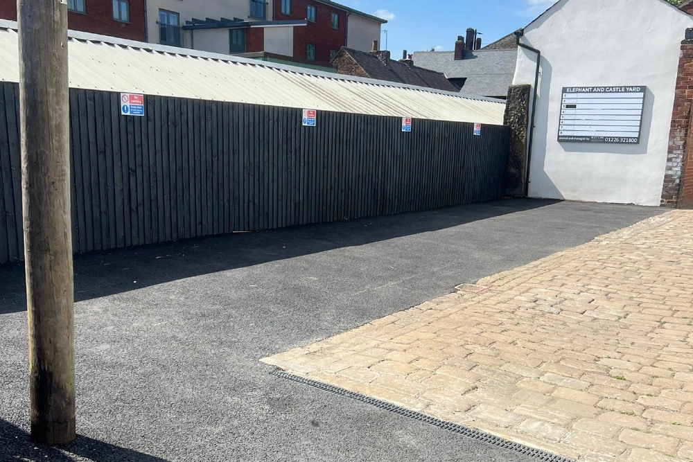 On-site parking area at Elephant and Castle Yard